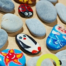 PGN 10 River Rocks for Painting - Flat and Smooth Painting Rocks for Kids - Fun Rock Painting with the Family - 2-4 Inches