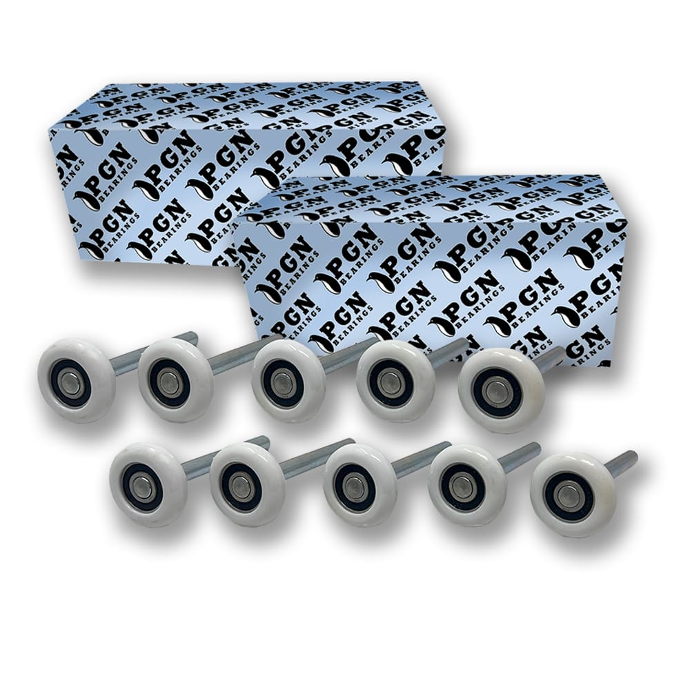 PGN 2" Nylon Garage Door Rollers 20 Pack Quite and Smooth Garage Door Wheels Replacement