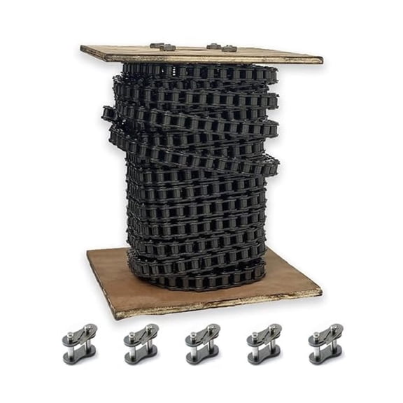 PGN #35 Chain - 50 Feet + 5 Free Connecting - Carbon Steel Chains for Bycicles, Mini Bikes, Motorcycles, Go-Karts, Home and Industrial Machinery