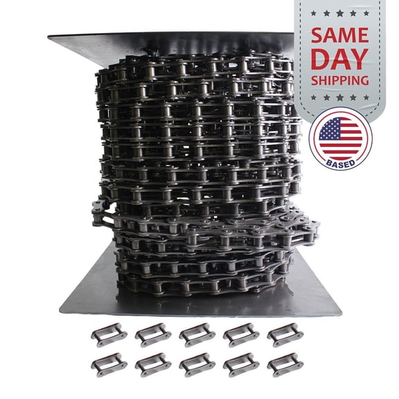 PGN A2050 Conveyor Roller Chain x 100 Feet + 10 Connecting Links