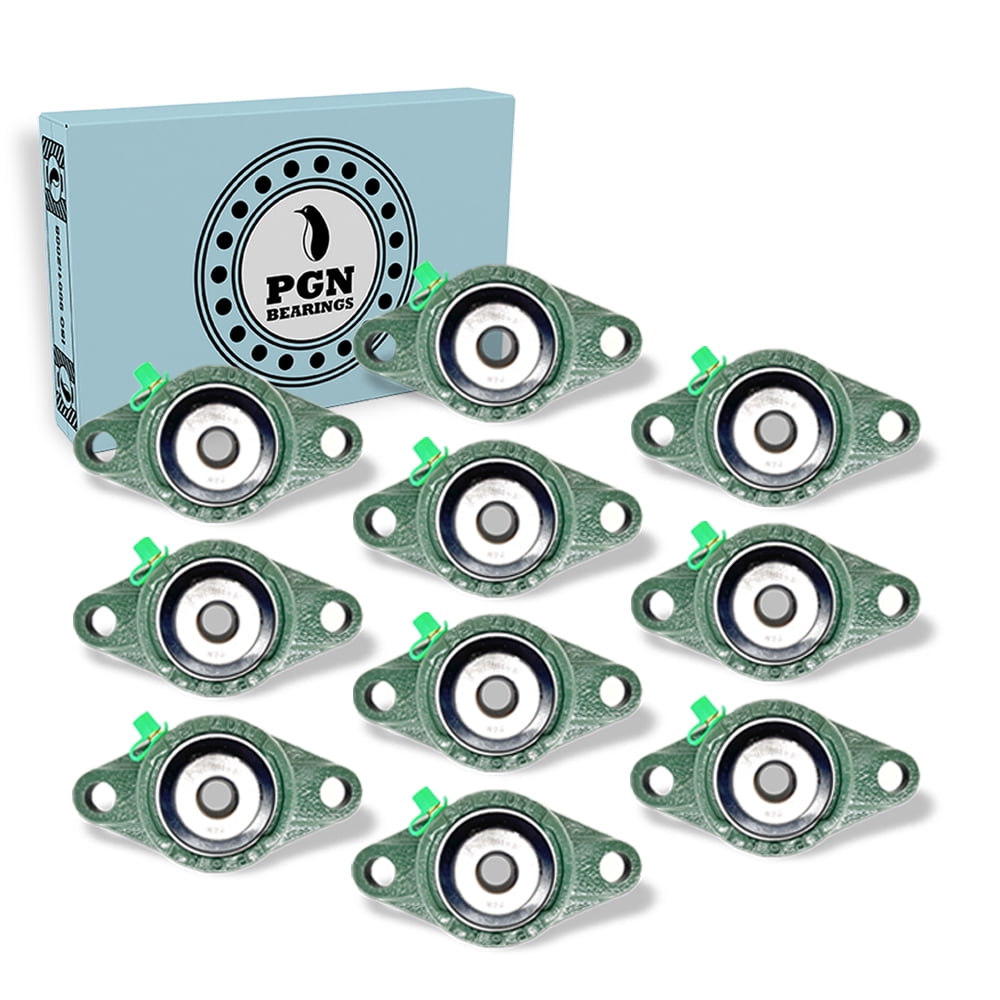 PGN UCFL 2018 Pillow Block Bearing Pack of 10 Flange Mounted Pillow