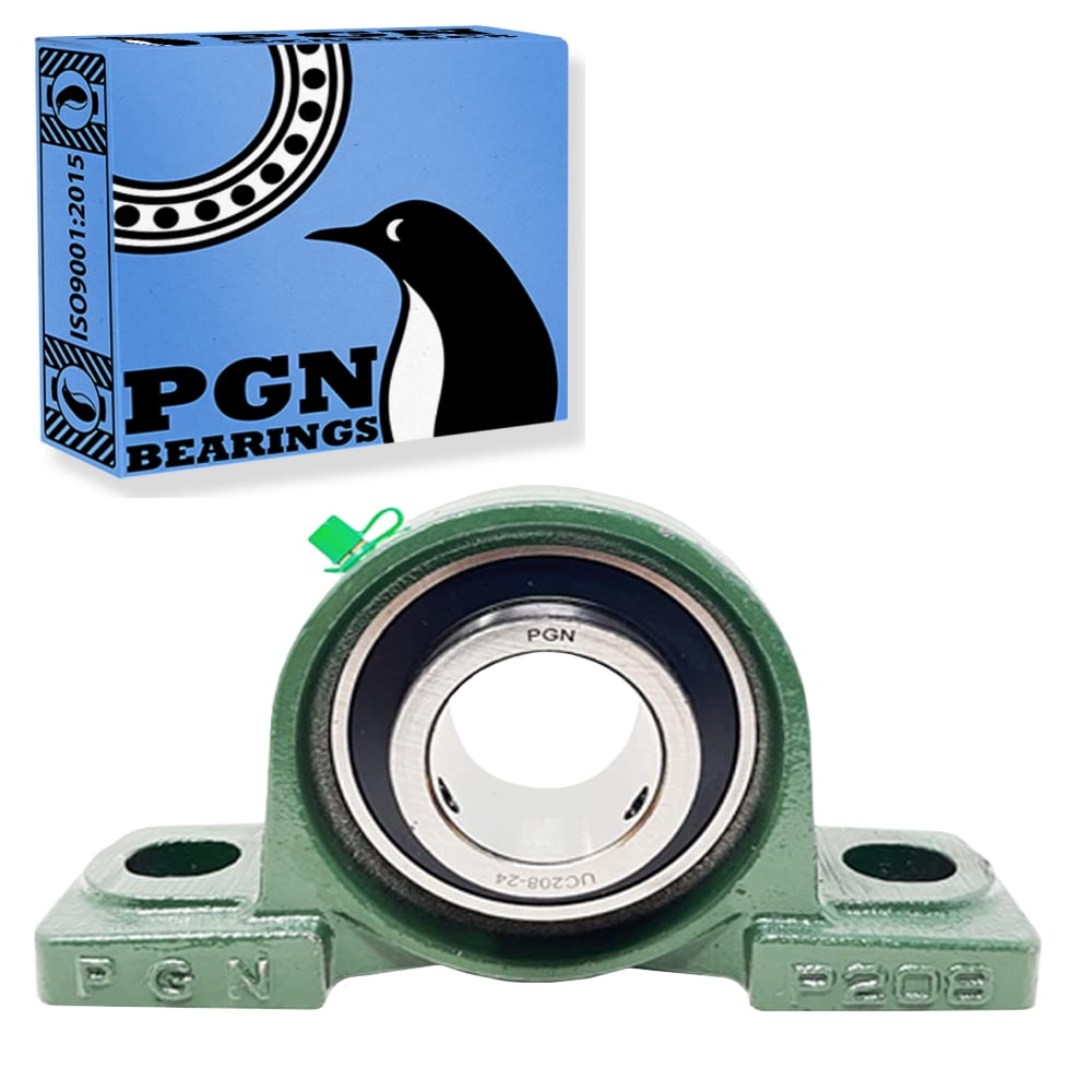 PGN - UCP208-24 Pillow Block Mounted Ball Bearing 1-1/2" Bore Self ...