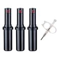 PGPadj Rotor Sprinkler Heads 3 Pack Includes Nozzle Trees and