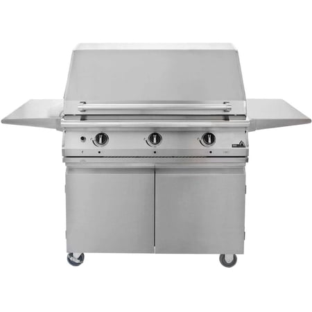 PGS Legacy Series S36LP Pacifica Propane Gas Grill on SS Wheeled Cart Base