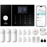 PGST Alarm System for Home Security,16Piece Kits WiFi+GSM/4G Alarm System | No Monthly Fee,Work with Alexa and Google,for Smart Life or Tuya,with Instant App Alerts for Apartment,Kids Safety,office