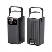 PGYOB 55000mAh Power Bank , Portable Charger with 22.5W PD/QC3.0 Fast Charging, Built-in Cables, LED & Light for Camping,Home Emergency Backup Battery,Travel