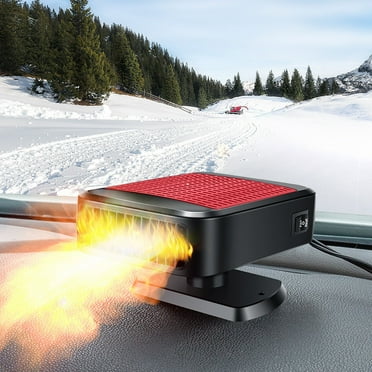 PGYONG Car Heater,12V/150W Portable Heater Fan Windshield Defogger And Defroster Fan With 360° Rotary Base For All Cars