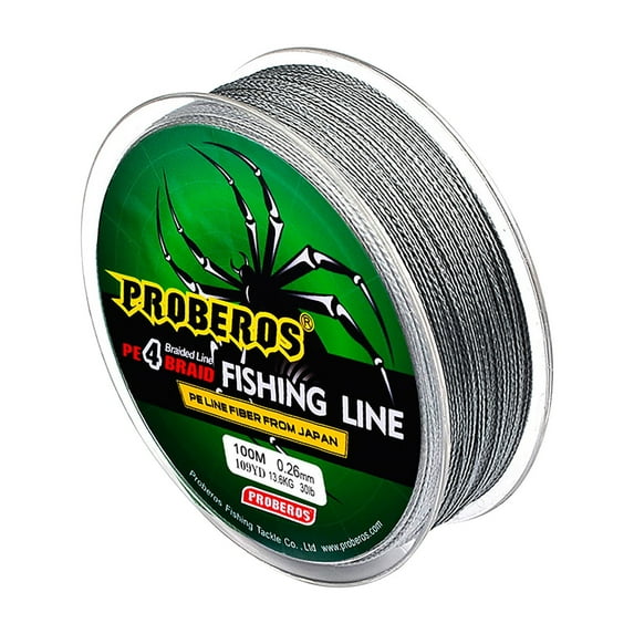 PGYONG Delas 100 Meters Vigorous Horsefish Line 0.4#-2# PE Line Pro Grade Power Performance for Saltwater or Freshwater Fish Colored Fishing Line for Extra Visibility,Gray