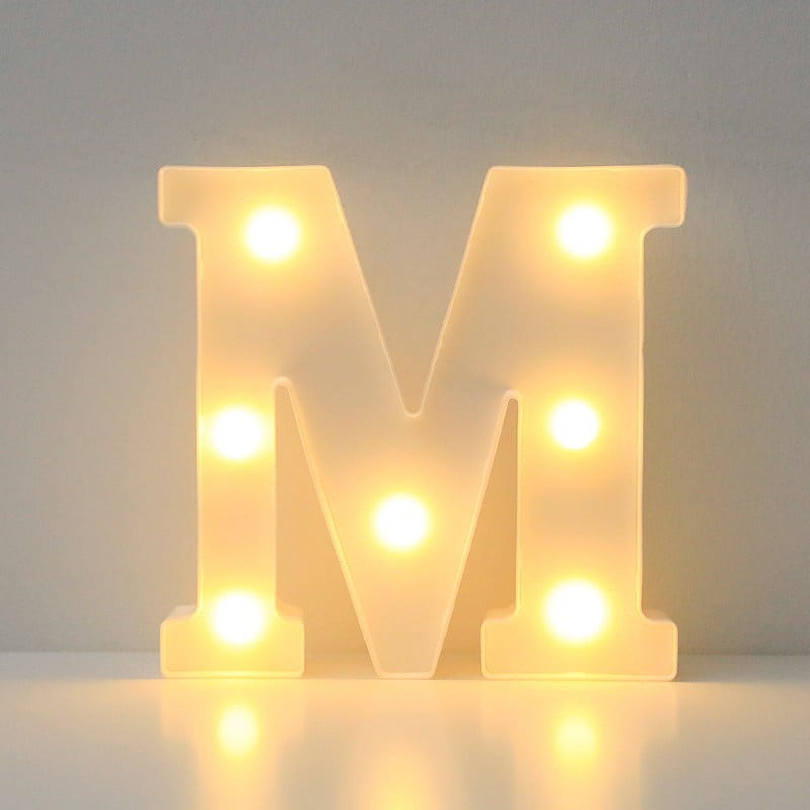 PGYONG LED Marquee Sign Light Up Letters, Alphabet Light Up Letters Sign, Battery Powered LED Letter Lights for Night Light, Wedding, Birthday, Party, Christmas or Home Decor (Letter M)