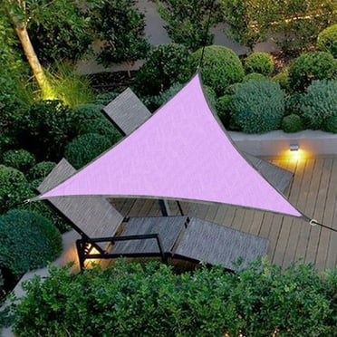 PGYONG Rollbacks 118x118x118In Triangle Sun Shade Sails Canopy Block Awning for Outdoor Patio Garden Backyard