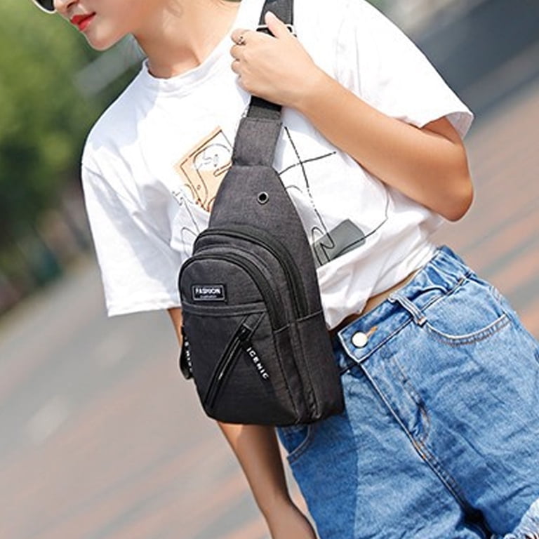 Sling Shoulder Crossbody Bag Chest Bag Slim Backpack Multipurpose Daypack
