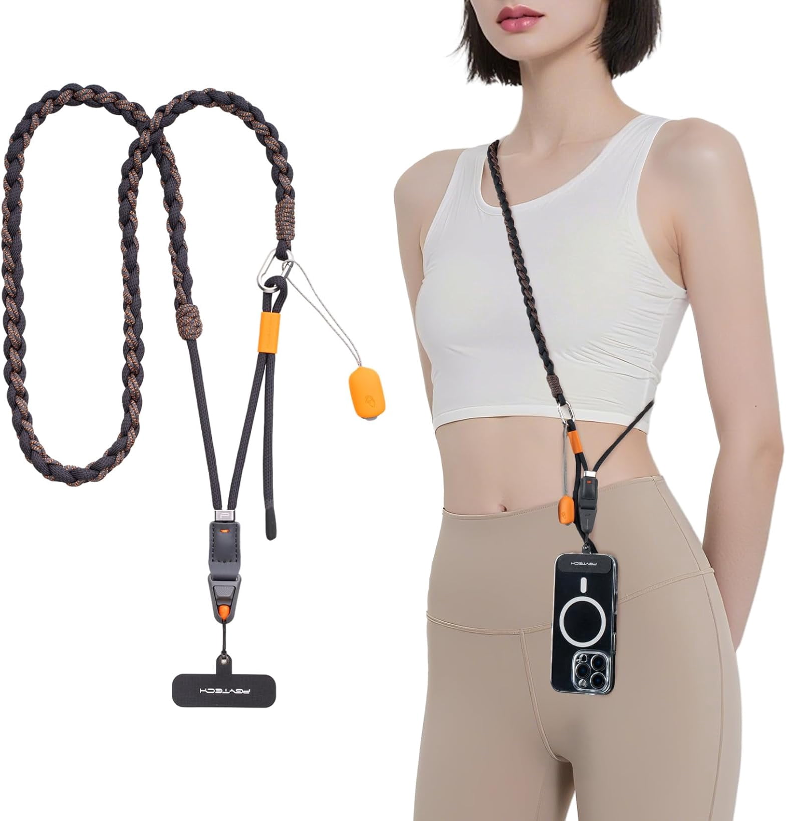 PGYTECH LinkGo Phone Strap Crossbody Anti Theft Adjustable Lanyard with Lens Cloth for All Phones