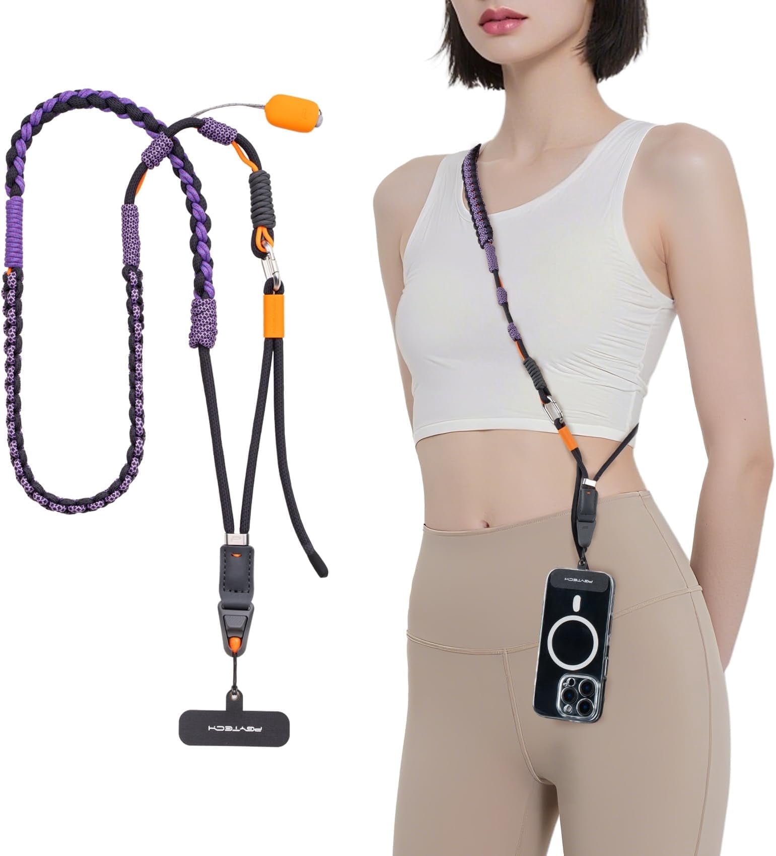 PGYTECH LinkGo Phone Lanyard Adjustable Neck Phone Strap Quick Release with Lens Cloth