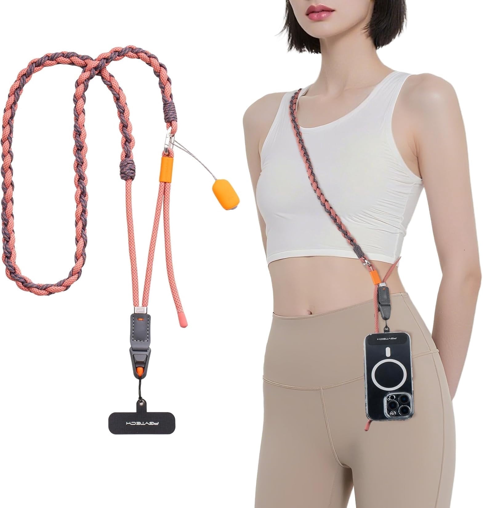 PGYTECH LinkGo Phone Strap Crossbody Anti Theft and Quick Release Adjustable Phone Lanyard with Lens Cloth
