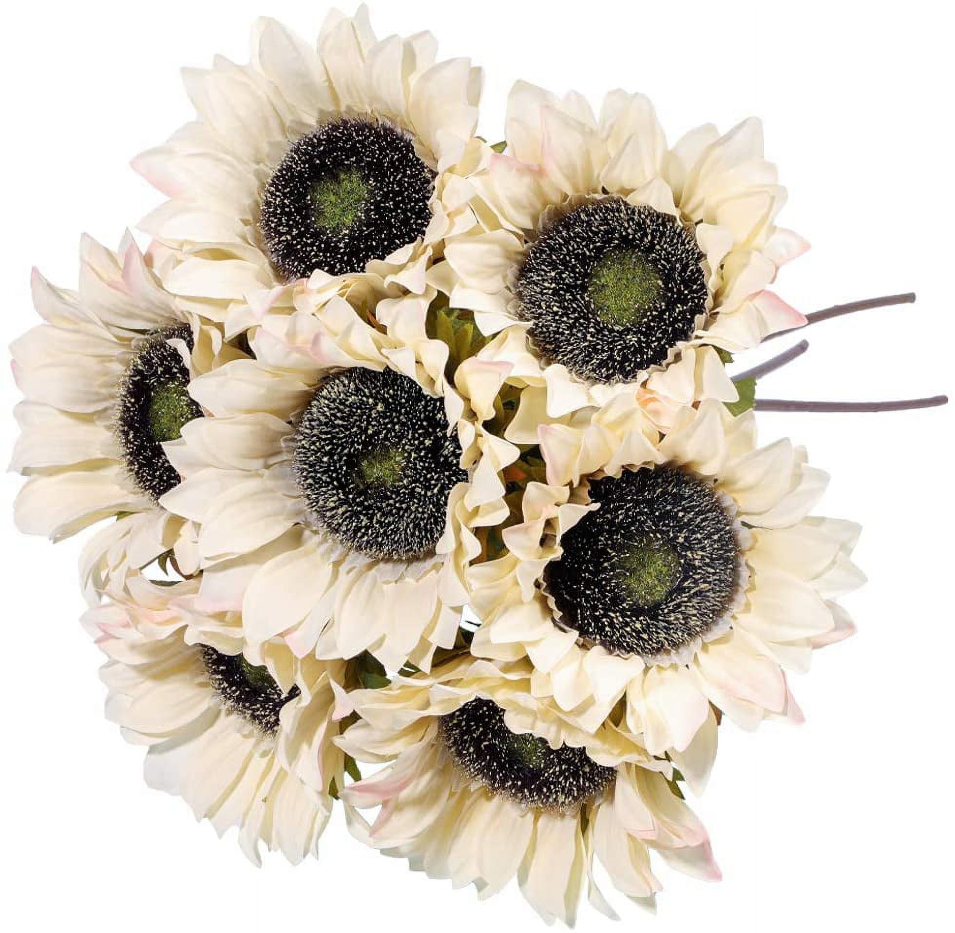 PGYmaoyi 6PCS Sunflowers Artificial Flowers, Fake Silk Sunflower with