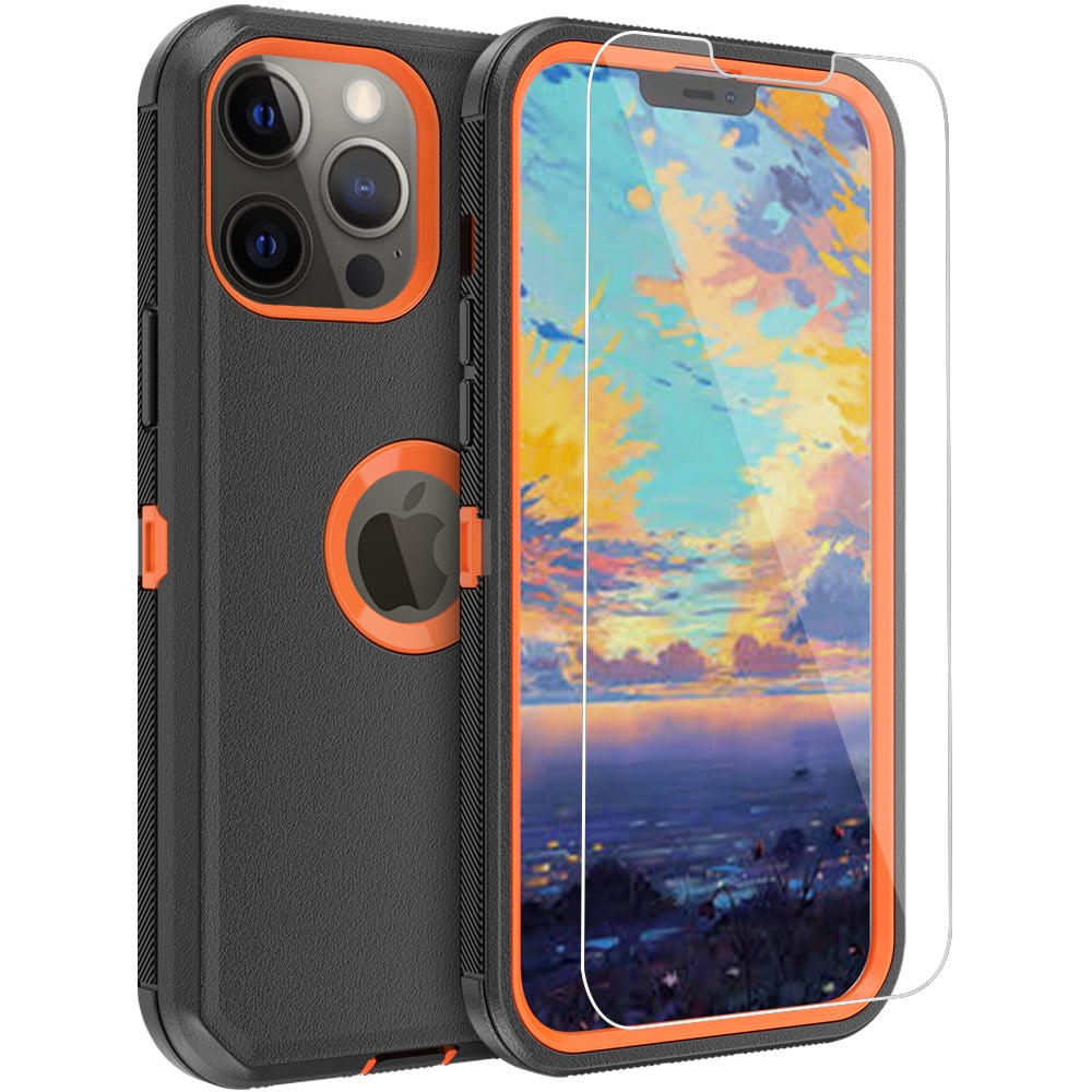 PGYmaoyi iPhone 13 Pro Max Case with Screen Protector, Heavy Duty Hard