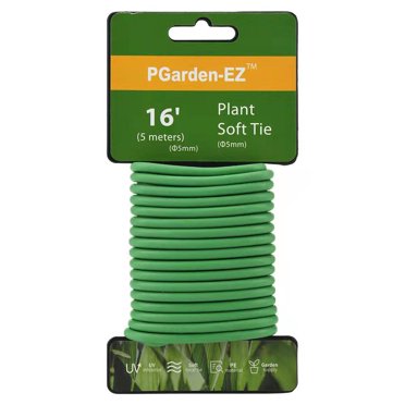 Soft Plant Ties - 100 Ft Green TPR Twist Wire For Garden, Tomatoes, Vines & Cable Management