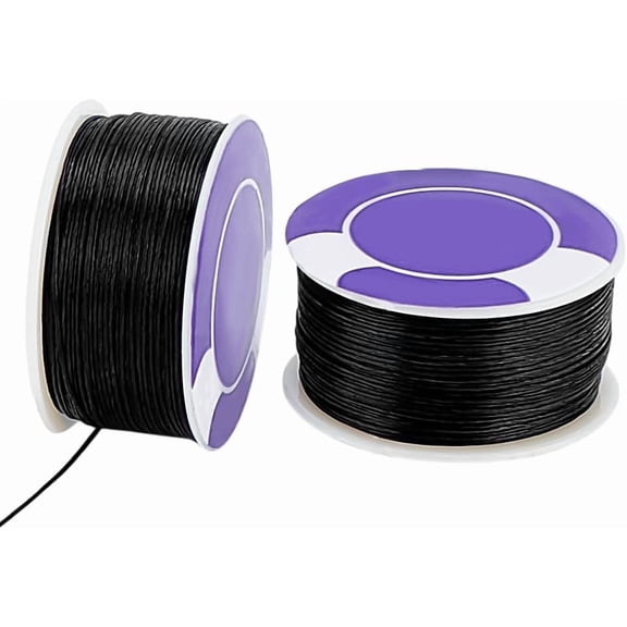 PH 0.1mm Nylon Beading Thread 100 Yards Black Bracelet Cord Seed Bead String Thread String Sewing Cord for Jewelry Making DIY Craft Necklaces Earrings Leather Stitching for DIY