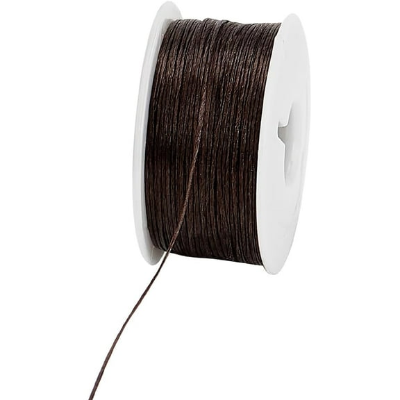 PH 0.1mm String for Bracelet Brown Beading Thread Seed Bead Thread 50 Yards Sewing String Nylon String for Leather Stitching Beading Jewelry Bracelets Making Coconut Brown