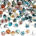 thumbnail image 1 of PH 100pcs 50 Styles Ocean Theme Thumb Tacks 10mm Push Pins Decorative Thumbtacks for Map Corkboard Bulletin Board Calendar Photo Wall Office Home Craft Supplies Colorful, 1 of 9