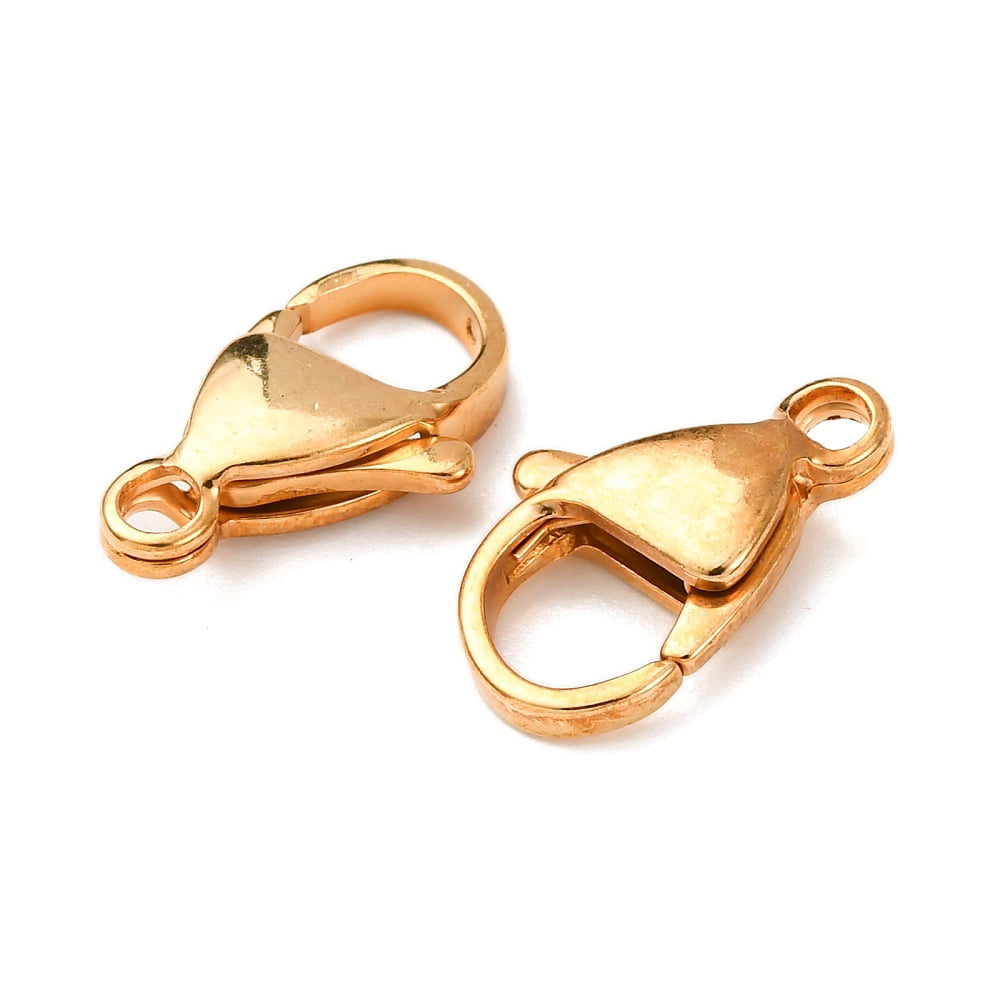 PH 100pcs Lobster Claw Clasps Lanyard Snap Clips Grade A 304 Stainless Steel Jewelry Lobster Clasp Fastener Hook Clasps for Necklaces Bracelet