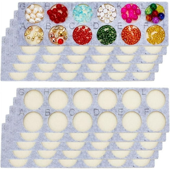 PH 10pcs Bead Mat Beading Boards Bead Design Trays Felt Jewelry Bracelet Organizer Storage Tray for Jewelry Making Creating Bracelets Necklaces and Other Jewelry 8.6x2.5inch for DIY