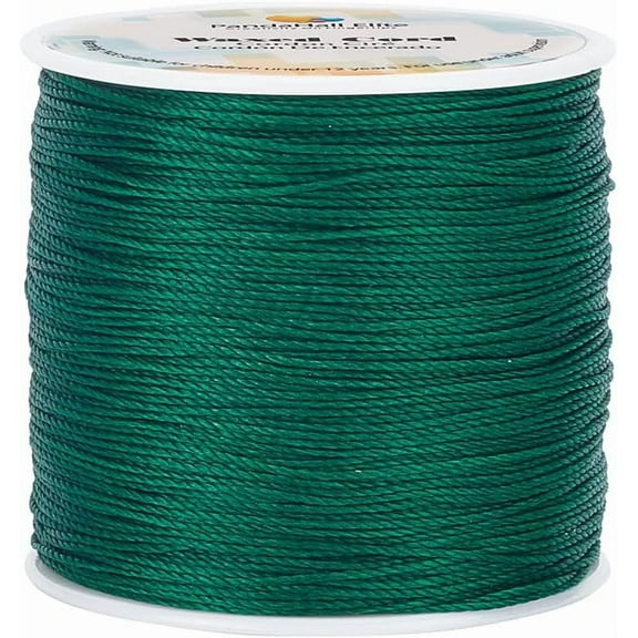 PH 115 Yards 0.5mm Waxed Threads Green Waxed Polyester Cord Beading String Twine for Bracelet Necklaces Dreamcatcher Jewelry Making Macrame Supplies Sewing Project Green