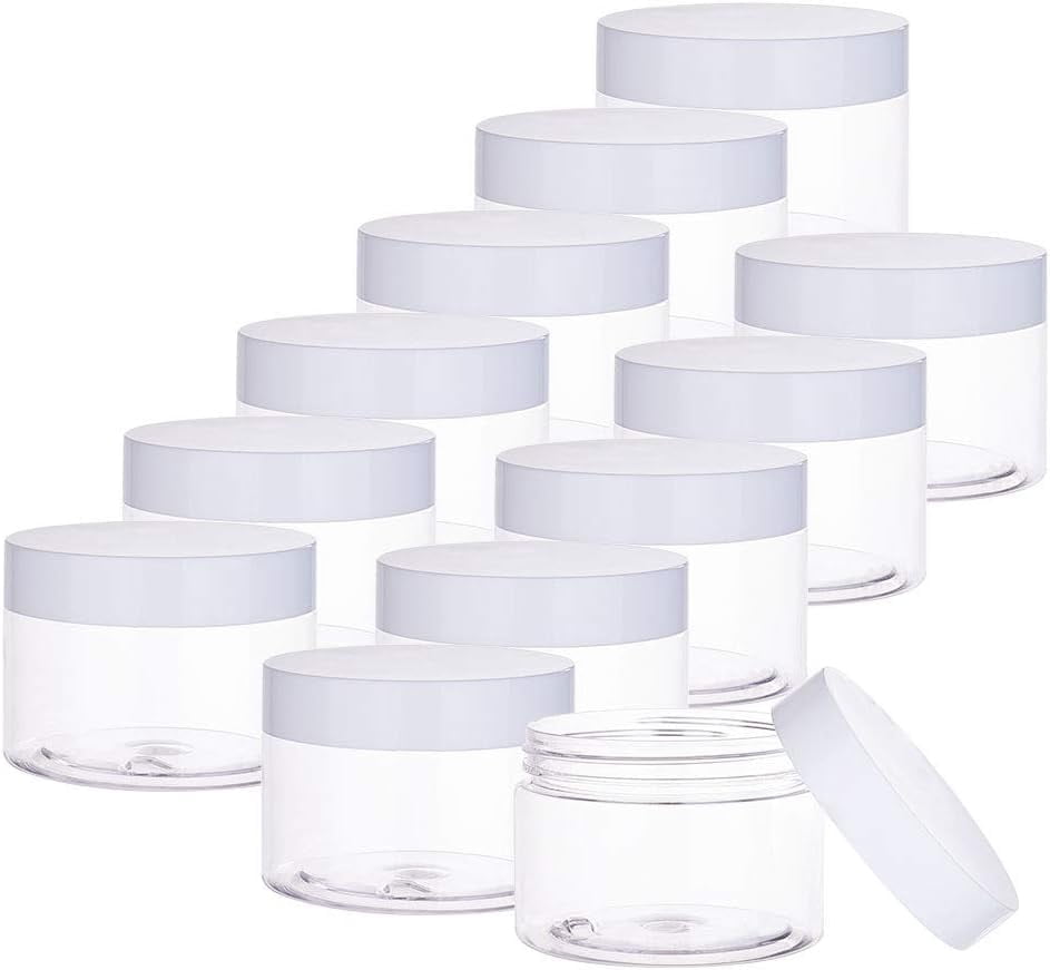 PH 12 pcs 120ml(4 Oz) Empty Clear Plastic Slime Storage Favor Jars Wide ...