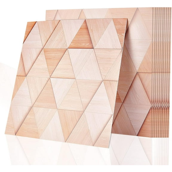 PH 12pcs Stick On Kitchen Backsplash Brick Pattern 3D Thick Wallpaper Peel Stick Tiles for DIY Mural Wallpaper Kitchen Backsplash Staircase Decor 30x30cm/11.8x11.8" Square Brown DIY