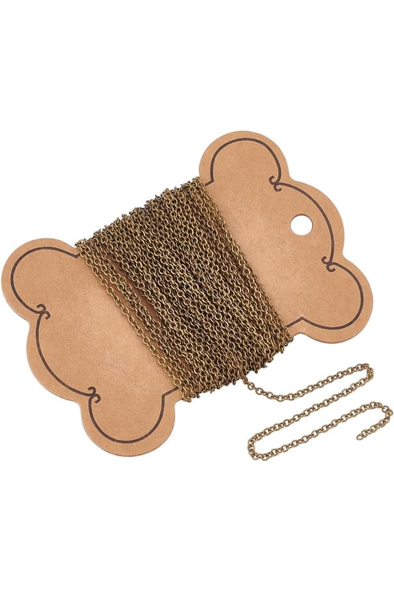 PH 16 Feet Brass Cable Chain Twisted Necklaces Width 2mm for Jewelry Making Chain Bronze for DIY