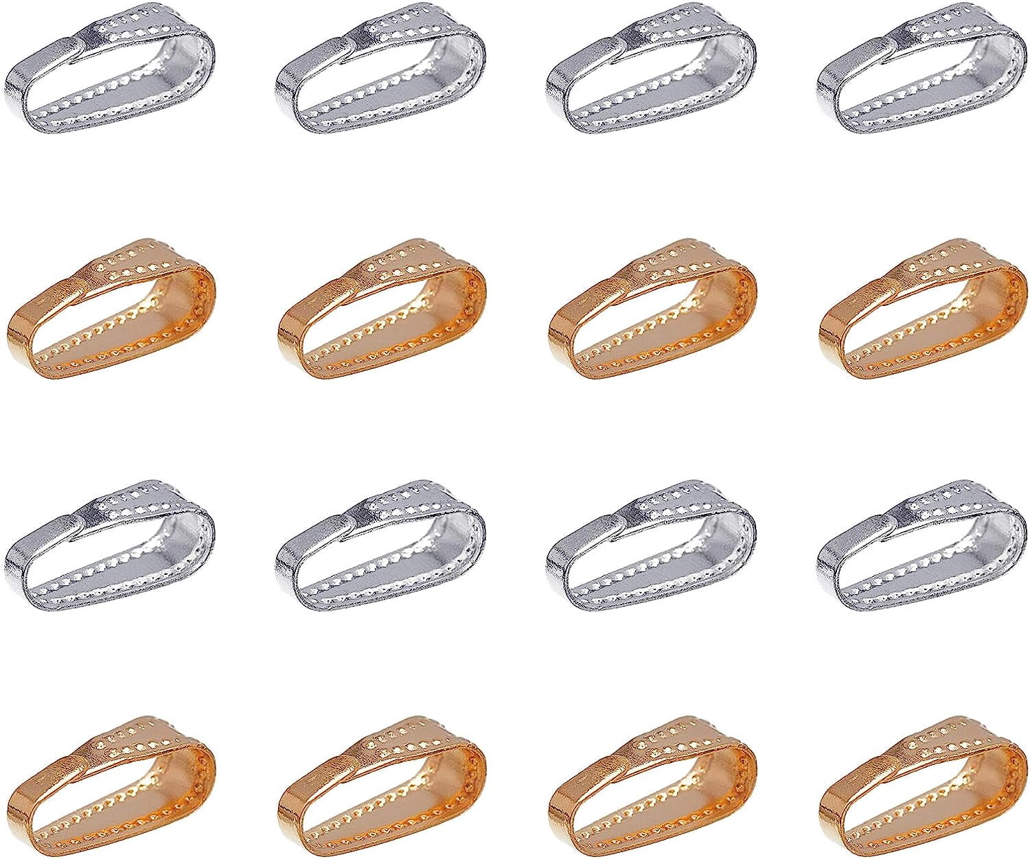 Push Bail Rode PH 180pcs Bail Hook Brass Pinch Clips Snap Bail Hook Necklace Push ...