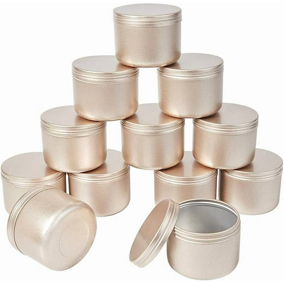 PH 20 Pack 1.7oz Tins Deep Solid Slip Top Round Tin Containers with Lids Metal Storage Tin Jars for Candle Making Cosmetics Party Favors and Gifts for DIY