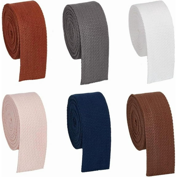 PH 20 Yards 6 Colors Cotton Webbing Straps 1.5 inch Wide Woven Straps Cotton Ribbon Bag Strap Webbing Tote Bags Leash Straps for Bags Making Sewing Outdoor Supplies DIY Crafts Silver DIY