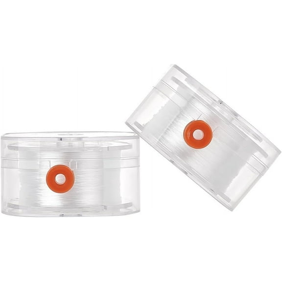 PH 218 Yards 0.3mm Elastic Bracelet String Beading Thread Clear Seed Bead Thread Stretch String Cord for Beading Friendship Bracelets Jewelry Making 2 Rolls Clear