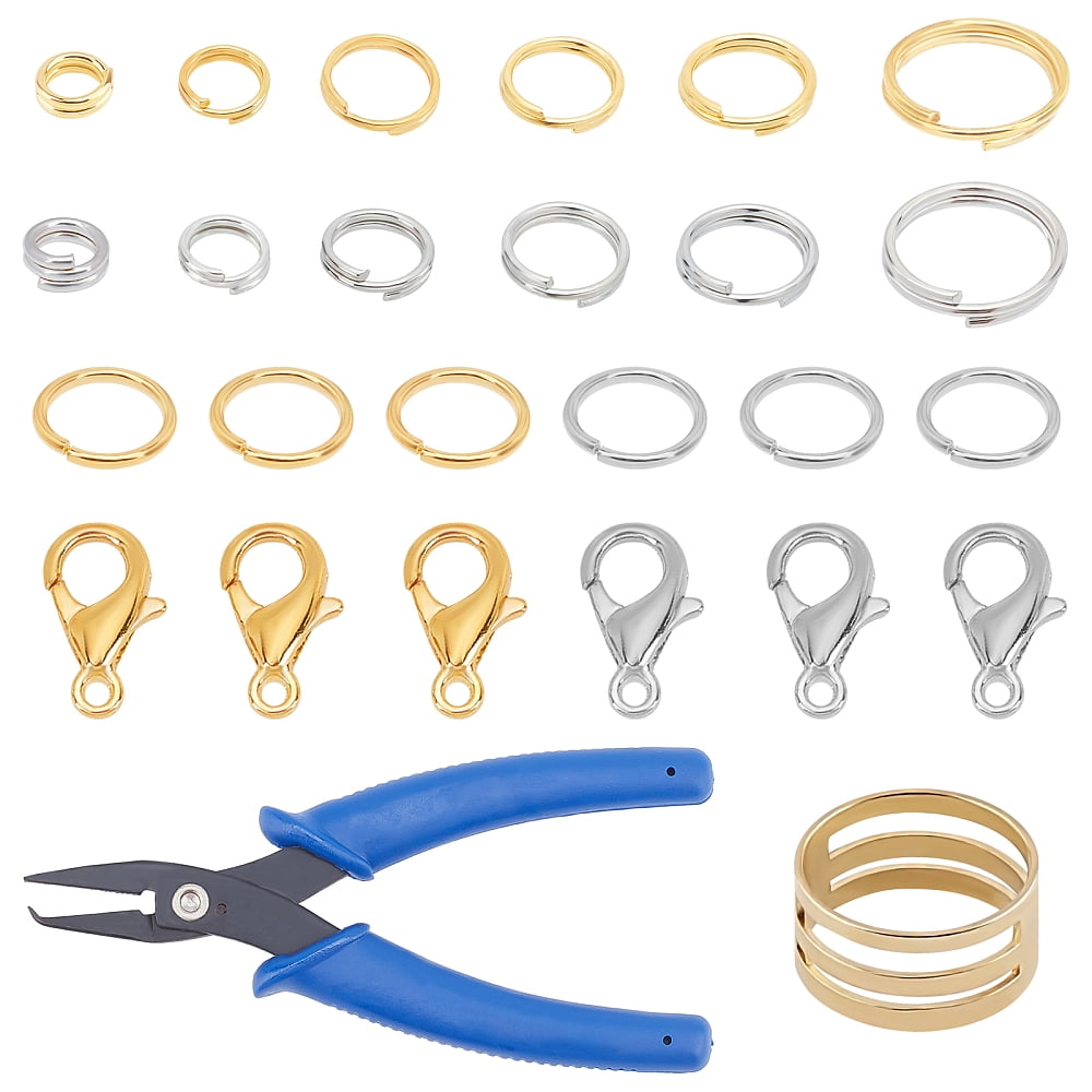 PH 2500pcs Split Jump Rings Set Split Rings Jump Rings Lobster Claw Clasps with Jump Ring Opener Split Ring Opening Jewelry Pliers