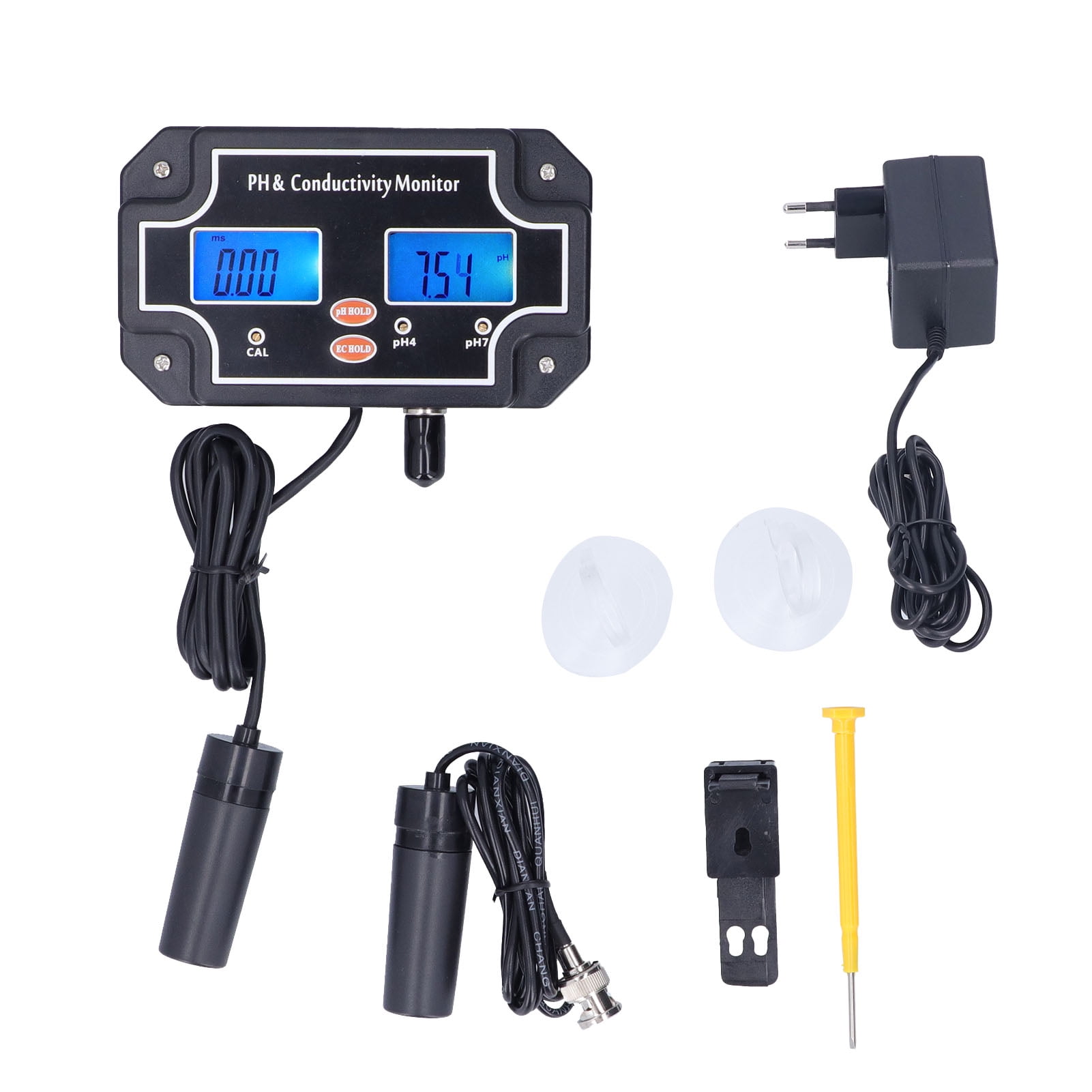 PH?2681 PH/EC Water Quality Tester ATC PH Meter DC6V Hydroponic Monitor for Fish Tank AquariumEU