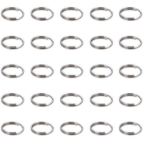 PH 270 Pcs 304 Stainless Steel Split Rings 8mm Double Loop Jump Ring 23 Gauge Close but Unsoldered Jewelry Connector Ring for Bracelet Necklaces Jewelry DIY Crafts Making gray