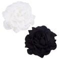 thumbnail image 1 of PH 2pcs 6.7 inch Fabric Rose Flowers Extra Large Big Brooches Dainty Flower Brooch Pins Lapel Pins, 1 of 5