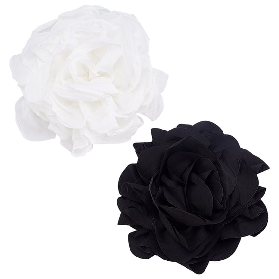 PH 2pcs 6.7 inch Fabric Rose Flowers Extra Large Big Brooches Dainty Flower Brooch Pins Lapel Pins