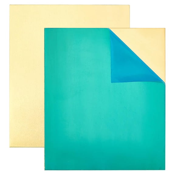 PH 2pcs Brass Sheet 8" x 10" 24 Gauge Thickness Brass Plate Thin Metal Sheets Metal Brass Plates for DIY Handicrafts Jewelry Electrical Repair Industrial Gold DIY