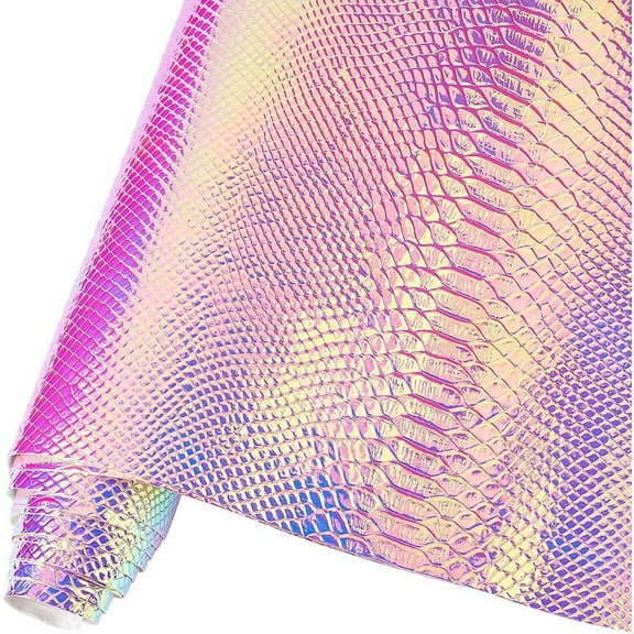 PH 2pcs Leather Sheets Crocodile Embossing PU Leather Fabric Colorful Fabric for Making DIY Crafts Handbags Leather Earrings Bows Sewing Craft 11.8x53 Colorful