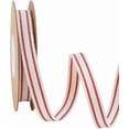 thumbnail image 1 of PH 3/8 inch Red White Strip Ribbon Cotton Striped Ribbon Cotton Webbing Farmhouse Ribbons Roll for Gift Wrapping Home Decor DIY Crafts Bouquet 10 Yards for DIY, 1 of 9