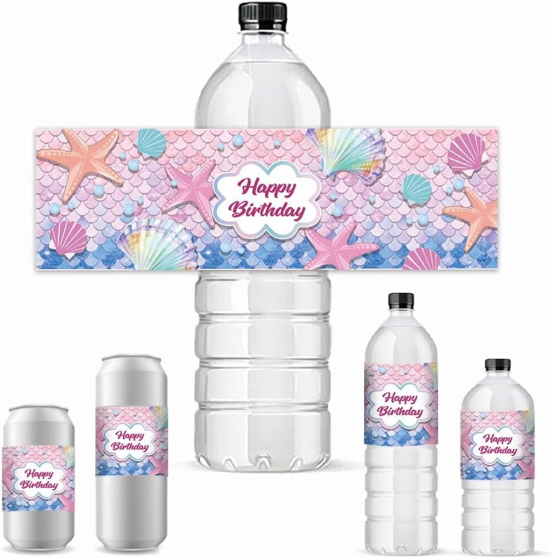PH 30 PCS Shell Water Bottle Labels Dream Ocean Water Bottle Stickers ...