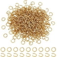 thumbnail image 1 of PH 400pcs 18K Gold Plated Jump Rings 304 Stainless Steel O Rings Linking Ring Metal Rings Jewellery Connectors for Necklace Bracelet Making DIY Handicrafts Silver 6x0.8mm(20 Guage) Gold, 1 of 6