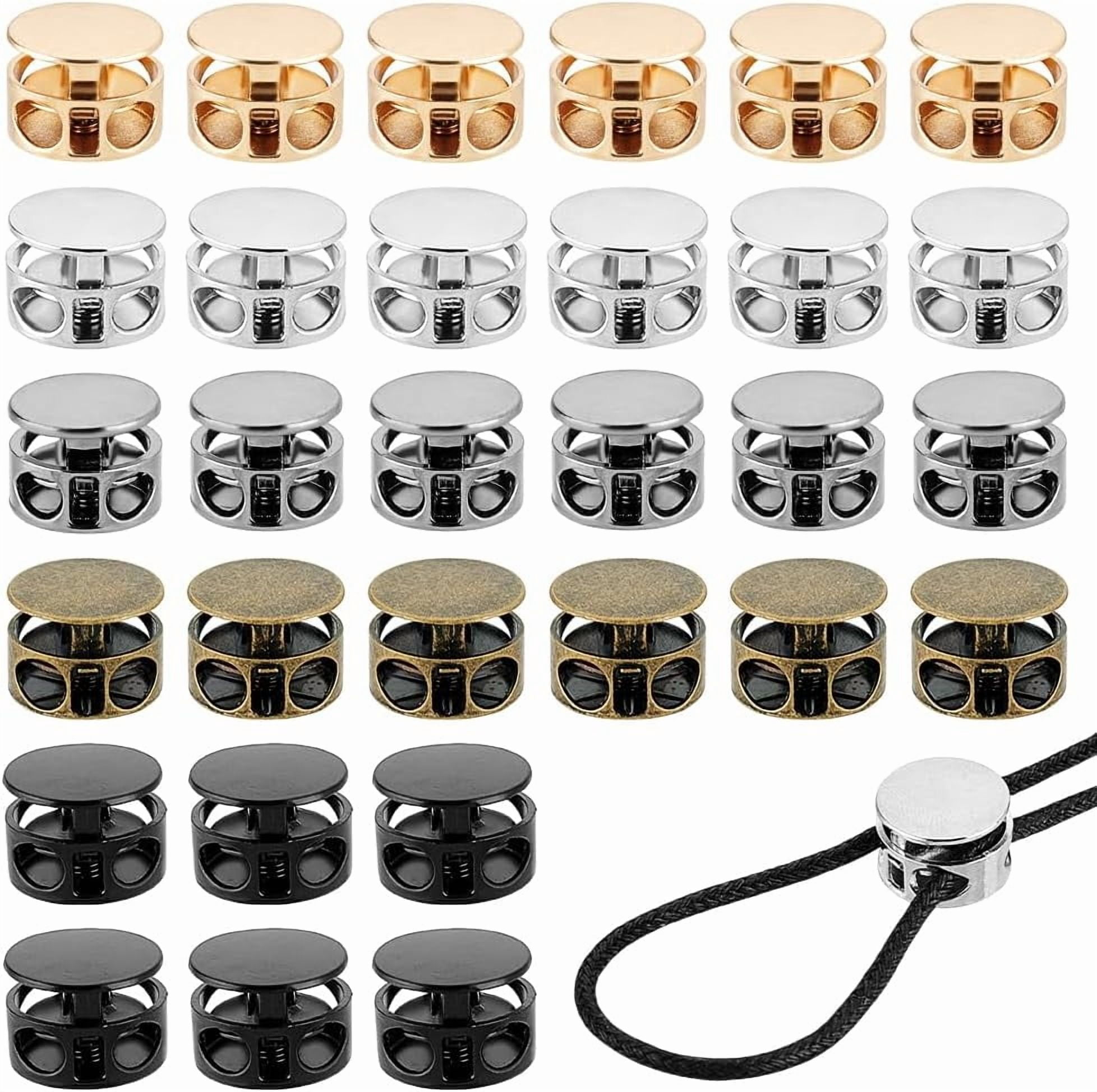 PH 40pcs 5 Colors Toggle Stoppers Cord Stopper Cord Lock Draw String ...