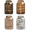 thumbnail image 1 of PH 4pcs Wood Coffee Sign Jar Wall Hanging Plaque Farmhouse Coffee Decor Wall Sign Vintage Coffee Bar Decor Sign Board Sign for Home Kitchen Coffee Shop Office Table Bar Cafe Decoration colorful, 1 of 7
