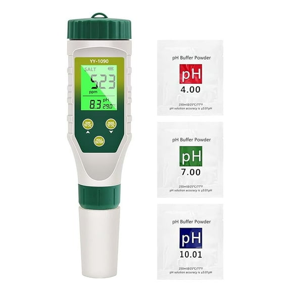 PH 5 In 1 pH EC TDS Salinity Temperature Meter with Innovative Display