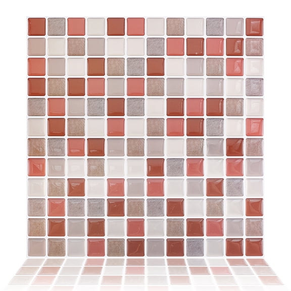 PH 5 Sheet Mosaic Wall Tiles Peel and Stick Self-Adhesive DIY Backsplash Stick-on Vinyl Tiles Pattern Paper for Kitchen Bathroom Spa Tile Pool Tile