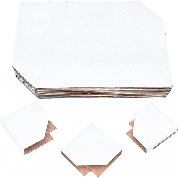PH 50pcs Cardboard Frame Corner Guard Protectors for Art Paintings Picture Frames Photos Paper Stacks(5.1 x 5.1 inches) White
