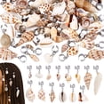 thumbnail image 1 of PH 56Pcs 14 Styles Shell Hair Clips Charms Braids Seashell Braids Clips Beachy Shells Hair Accessories Shell Loc Jewelry, 1 of 5